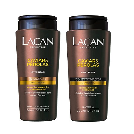 Lacan Caviar e Pérolas - Kit Shampoo e Condicionador