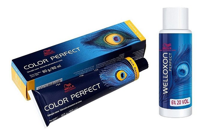 Wella Color Perfect Tinta 6/1 Louro Escuro Acinzentado + Welloxon 20vol