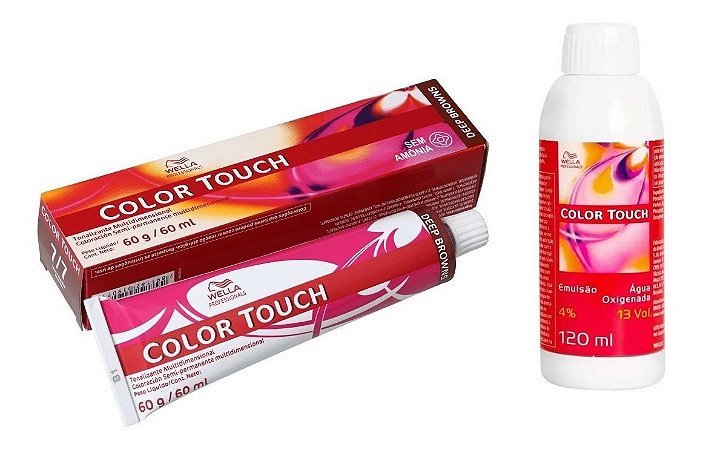 Wella Color Touch Tonalizante 7/7 Louro Médio Marrom + Emulsão 13vol