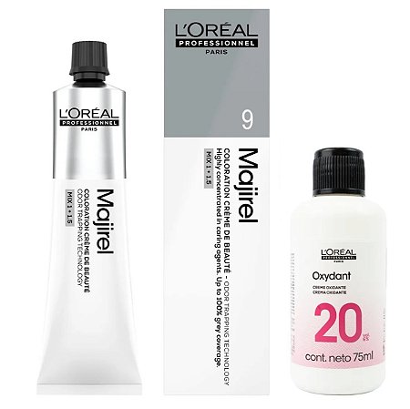 Loreal Majirel 9 Louro Muito Claro + Oxidante 20vol 75ml
