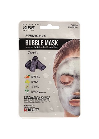 Kiss NY Máscara Facial Bubble Mask - Carvão Purificante