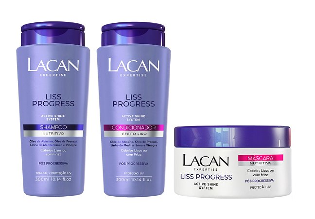 Lacan Liss Progress - Kit Shampoo Condicionador e Máscara