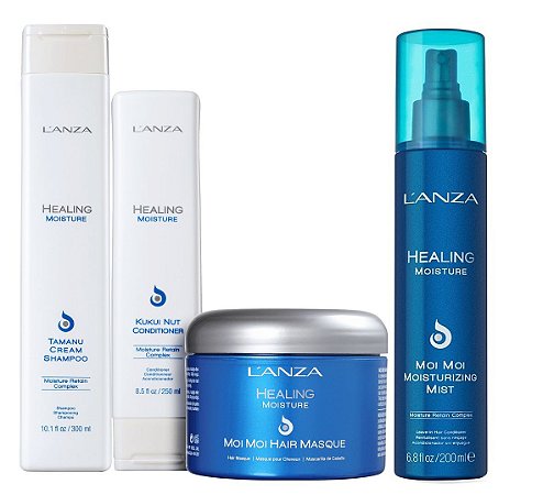 Lanza Healing Moisture - Kit Shampoo Condicionador Máscara e Leave-in
