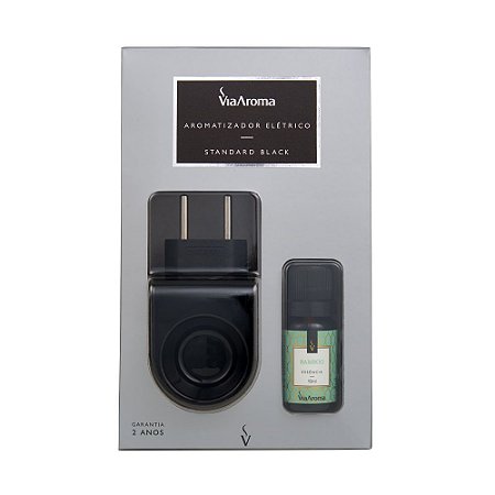 Via Aroma Aromatizador Standard Black com Essência Bamboo