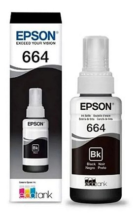 Refil de Tinta Original Epson T664120 Preta