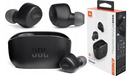 Fone de Ouvido Bluetooth JBL Wave 100 - True Wireless com Microfone Preto Original
