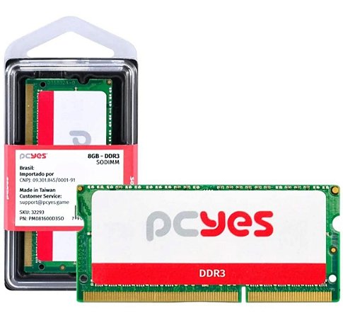 Memoria Notebook 8gb ddr3 1600mhz PCYES