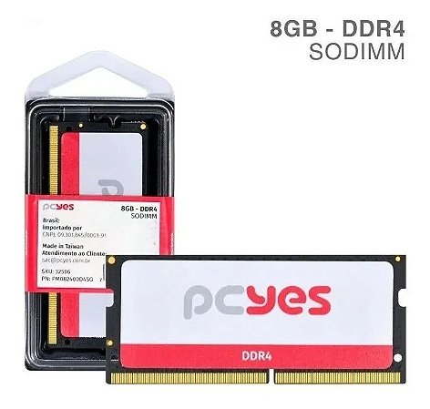 Memoria Notebook 8gb ddr4 2400mhz PCYES