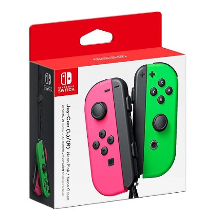 Controle Nintendo Joy Con - Verde e Rosa - HBCAJAHA1