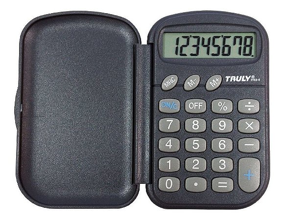 Calculadora De Bolso Truly 319A C/Capa C/8 Dígitos