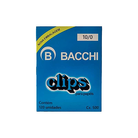 Clips P/Papel Bacchi N°10/0 500G