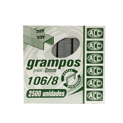 Grampos ACC Galvanizados 106/8 P/Grampeador 2500 UND