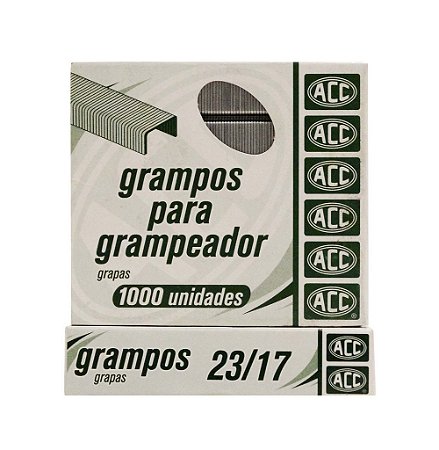 Grampos ACC Galvanizados 23/17 P/Grampeador 1000 UND
