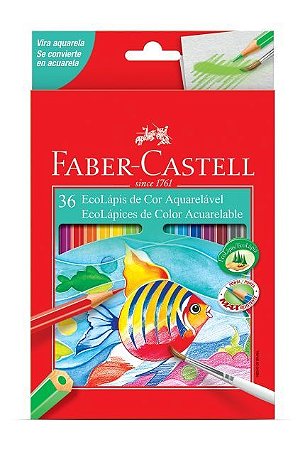 Lápis De Cor Faber Castell C/36 Cores Aquarelável