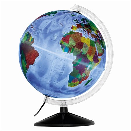 Globo Terrestre C/Led Libreria Mondo 30CM Fís/Polí