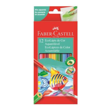 Lápis De Cor Faber Castell C/12 Cores Aquarelável