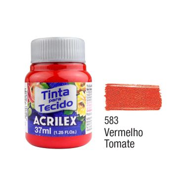 Tinta P/Tecido Fosca Acrilex 37ML Vermelho Tomate 583
