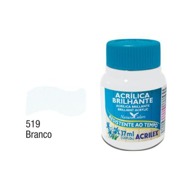 Tinta Acrílica Brilhante Acrilex 37ML Branco 519