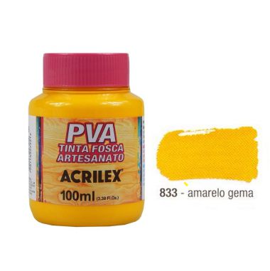 Tinta Plastica PVA Amarelo Gema 833 100Ml