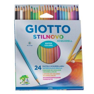 Lápis De Cor Giotto Stilnovo C/24 Cores Aquarelável