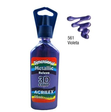 Tinta Dimensional Metálica Acrilex 35ML Violeta 561