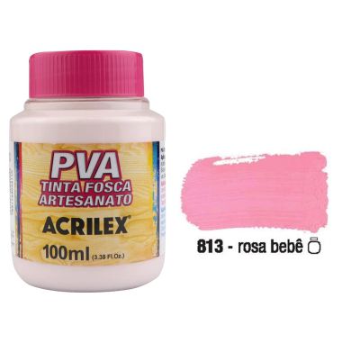 Tinta Plastica PVA Rosa Bebê 813 100Ml