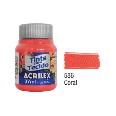 Tinta P/Tecido Fosca Acrilex 37ML Coral 586