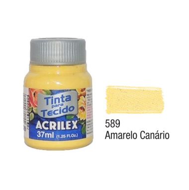 Tinta P/Tecido Fosca Acrilex 37ML Amarelo Canário 589