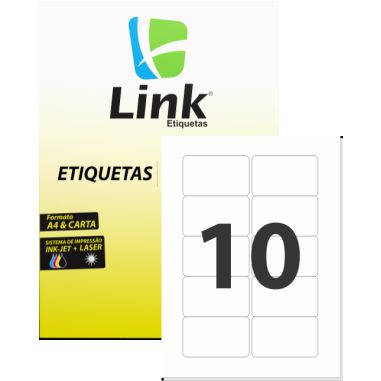 Etiqueta Link Carta 8010 (10 Etiquetas P/Folha) C/100 UND
