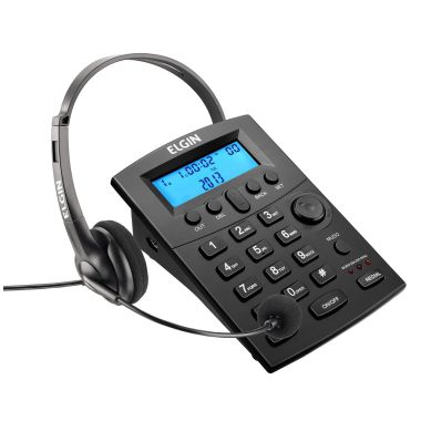 Telefone C/Headset Elgin HST-8000 Preto