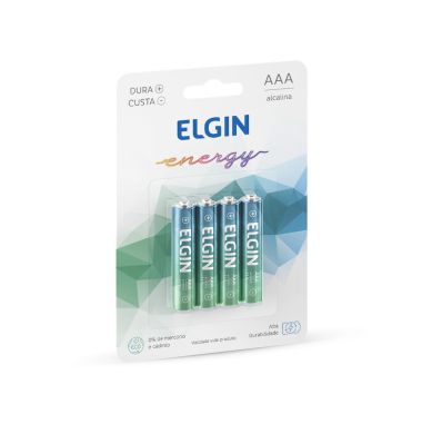 Pilha AAA Elgin C/4 Palito Alcalina