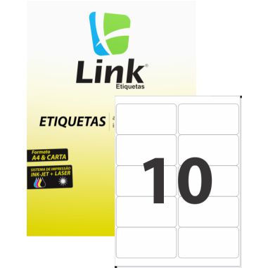 Etiqueta Link Carta 8009 (10 Etiquetas P/Folha) C/100 UND