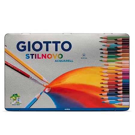 Lápis De Cor Giotto Lata C/36 Cores Aquarelável