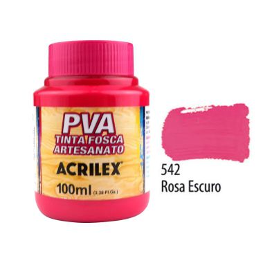 Tinta Plastica PVA Rosa Escuro 542 100Ml
