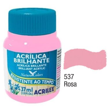 Tinta Acrílica Brilhante Acrilex 37ML Rosa 537