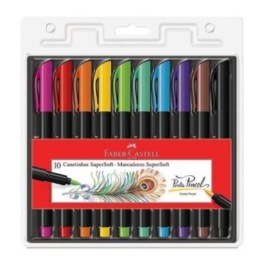 Caneta Brush Faber-Castell SuperSoft C/10 Cores
