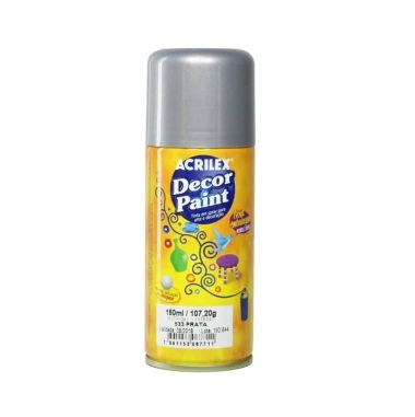 Spray Decor Paint Acrilex Prata 533 150ML