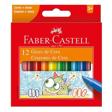 Giz De Cera Faber Castell Fino C/12 Cores