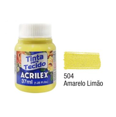 Tinta P/Tecido Fosca Acrilex 37ML Amarelo Limão 504