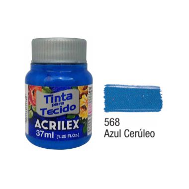 Tinta P/Tecido Fosca Acrilex 37ML Azul Ceruleo 568