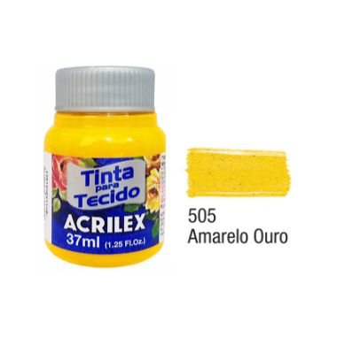 Tinta P/Tecido Fosca Acrilex 37ML Amarelo Ouro 505