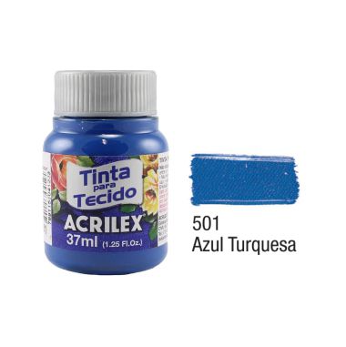 Tinta P/Tecido Fosca Acrilex 37ML Azul Turquesa 501