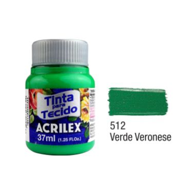 Tinta P/Tecido Fosca Acrilex 37ML Verde Veronense 512
