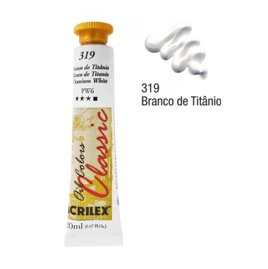 Tinta Óleo Acrilex 20ML Branco Titânio 319