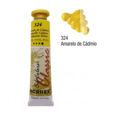 Tinta Óleo Acrilex 20ML Amarelo de Cádmio 324