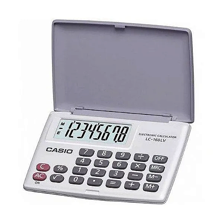 CALCULADORA CASIO BOLSO LC-160 WE BCA
