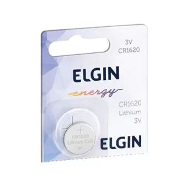 Bateria Elgin CR1620 3V Alcalina