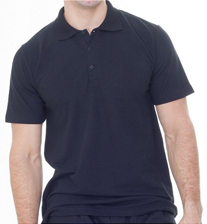 CAMISETA POLO MASCULINA - PRETA