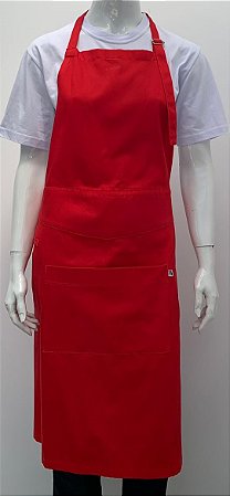 AVENTAL COM PALA TRAPEZIO - VERMELHO