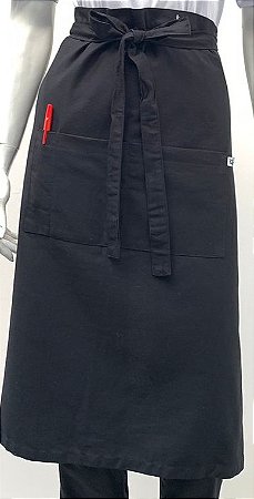 AVENTAL 1/2 SAIA C/BOLSO - PRETO